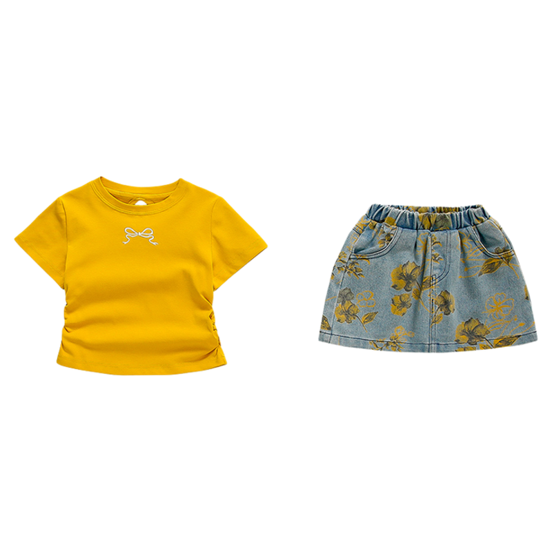 时髦夏季套装女童洋气新品