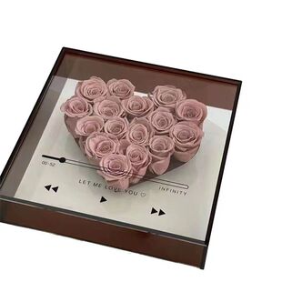 新年礼物椿野永生花CD礼盒摆件玫瑰高级感真花生日礼物送女友男友