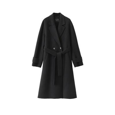 POPCHRIO连身袖系带双面呢大衣