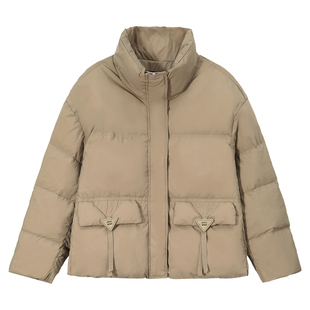 白鸭绒羽绒服女款冬季短款2025新款爆款小个子加厚妈妈装防寒外套