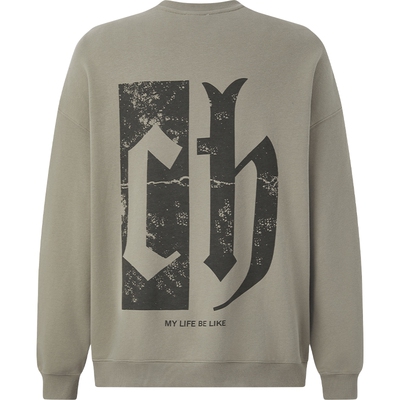 CHINISM赤尘重磅斑驳印花卫衣