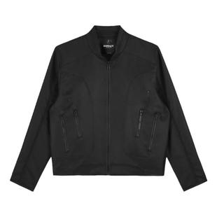 GOSNACE/GOS 尼龙复古休闲短款拉链春秋立领cleanfit黑色飞行夹克