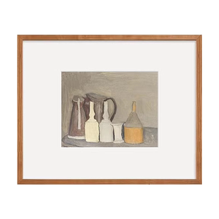 莫兰迪静物 法式奶油原木风小众艺术装饰画客厅卧室餐厅边柜挂画