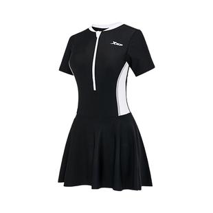 特步泳衣女夏游泳馆专用专业连体裙子2025年新款时尚显瘦保守温泉