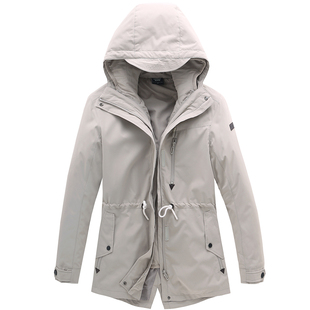 中长款户外冬季冲锋衣女防风防水三合一可拆卸外套徒步登山服套装