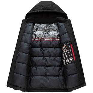 男士夹克棉服外套冬季带帽子可拆棉袄子短款中老年爸爸装晋江棉衣