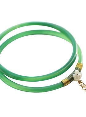 冰种玉髓复古风玛瑙叮当镯手镯