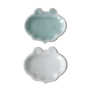 问心堂陶瓷墨碟笔掭祥云墨碟小楷墨盒初学者书法国画墨池文房雅器