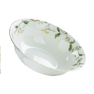 唐山骨瓷汤碗9英寸中式大汤碗老式大碗陶瓷9斗笠碗斗碗汤盆大海碗