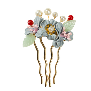 古风发钗仙气汉服头饰步摇插梳后压旗袍配饰明宋制发饰品古典簪子