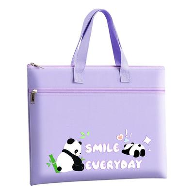 补习袋a4文件收纳袋双层手提拎书袋风琴包试卷袋拉链式小学生资料初中生高中生专用作业多层科目分类整理神器