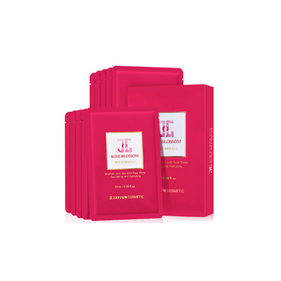 韩国捷俊水光玫瑰面膜祛黄深补水