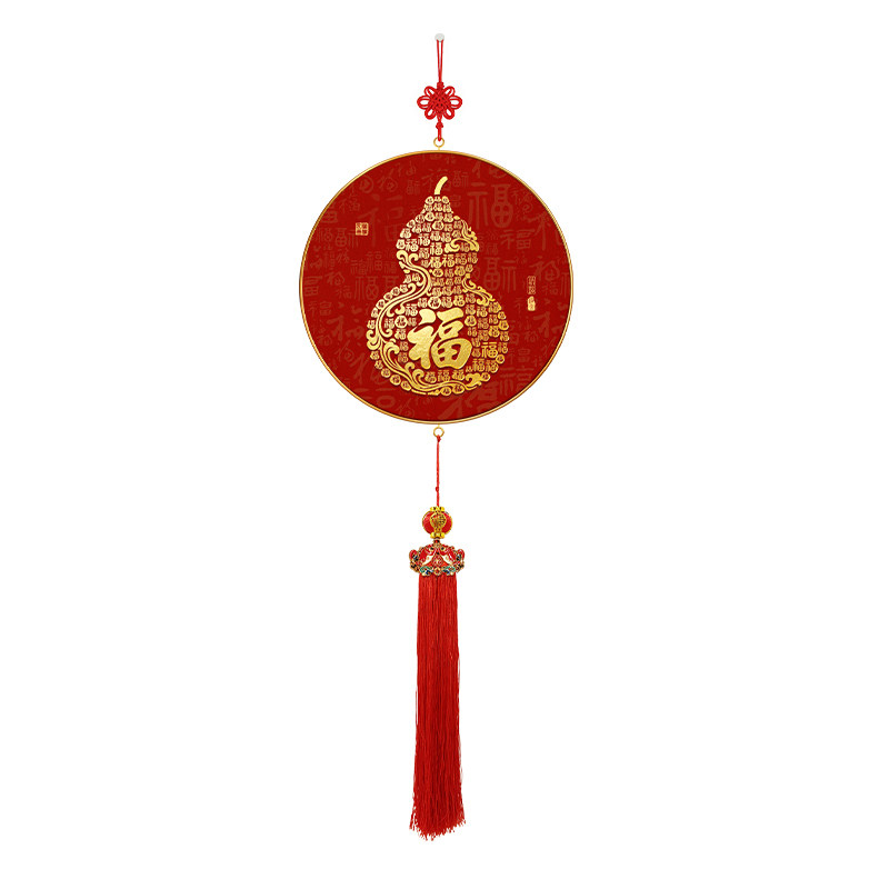 百福葫芦客厅高档装饰画新中式入户门斗柜挂画福字新年氛围感挂饰