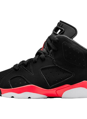 NIKE耐克儿童JORDAN 6 RETRO黑红运动训练篮球鞋IQ1277-001