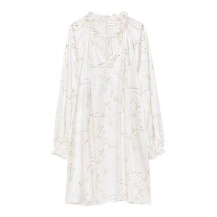 MANITO/曼尼陀Princess Louise长袖短睡裙桑蚕丝真丝连衣裙