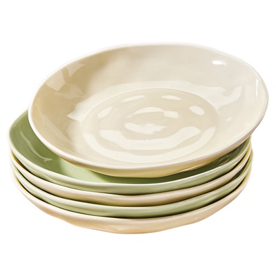 奶油风盘子菜盘家用陶瓷