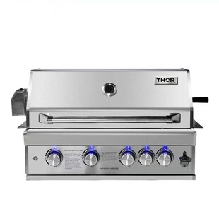 美国thorkitchen户外别墅庭院家用嵌入式不锈钢燃气烧烤架BBQ烤炉