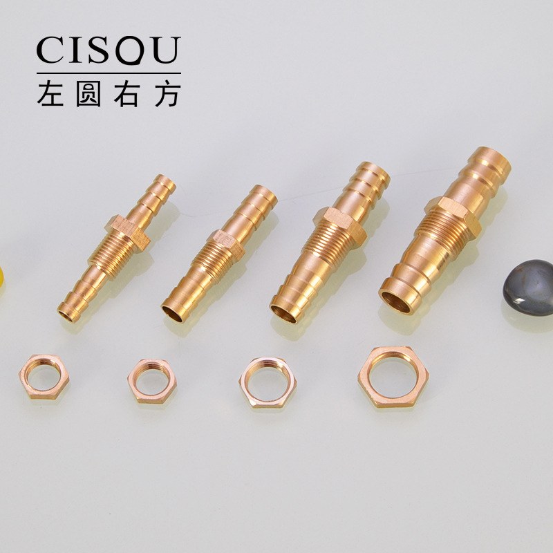 黄铜穿板宝塔接头插6/8/10/12气动管件铜串板宝塔头气咀接头直通