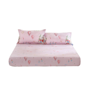 富安娜儿童单件床笠100纯棉床罩单双人宿舍床垫保护罩床上用品