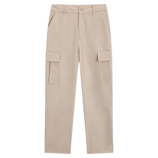 Kappa卡帕背靠背运动长裤男新款工装裤直筒松紧腰休闲裤弹力裤子