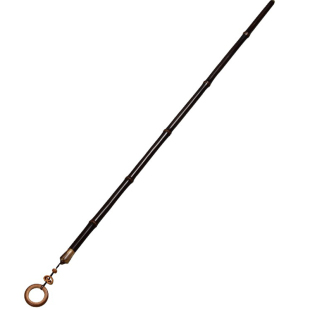 镶花牛角天然紫竹教鞭戒尺 手工制老料竹节长鞭竹茶玩 文玩手把件