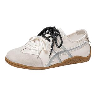 依思q内增高德训鞋女2025新款夏季休闲薄底阿甘鞋透气薄款运动鞋