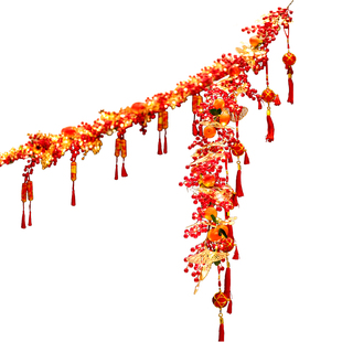 新年2026过年装饰挂件马年春节藤条楼梯大门福字挂饰年会氛围布置