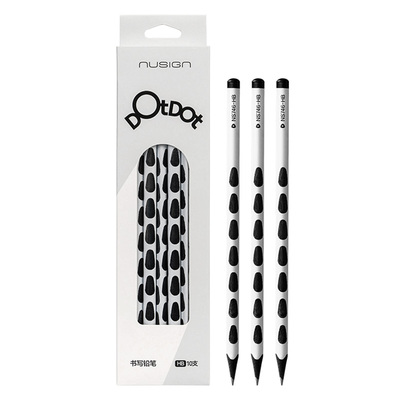 得力纽赛白杆洞洞黑木铅笔