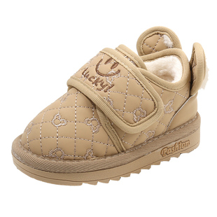 宝宝冬天棉鞋男宝1一4岁半冬季软底雪地靴加绒加厚鞋子女儿童短靴