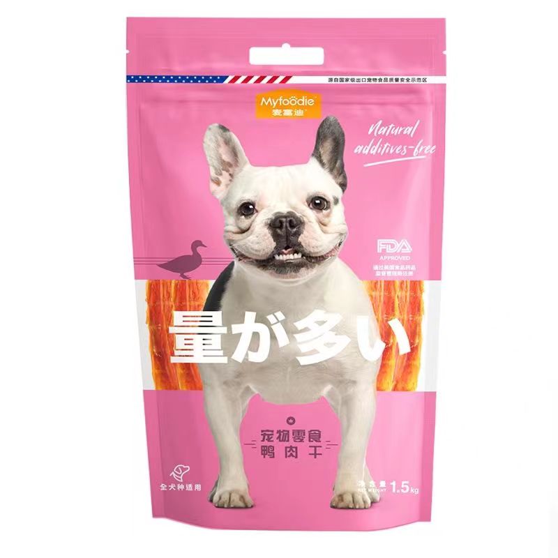 麦富迪超多鸭肉干1.5kg大包训犬