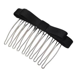 发梳倒插梳蝴蝶结刘海发夹高颅顶洋气侧边碎发卡头饰网红新款防滑