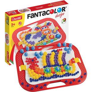 Quercetti启迪进口蘑菇钉组合拼插板巧巧钉玩具儿童创意益智拼图