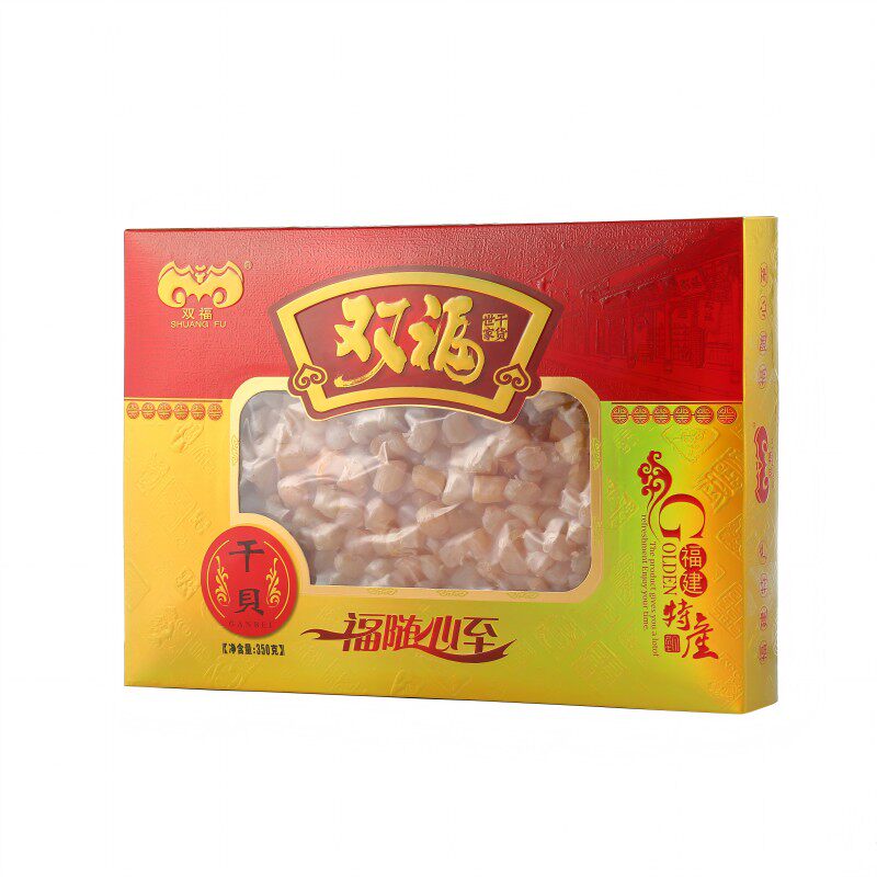 双福福建特产干海鲜扇贝肉礼盒装