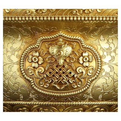 慧宝八吉祥黄铜藏传桌面供水杯碗