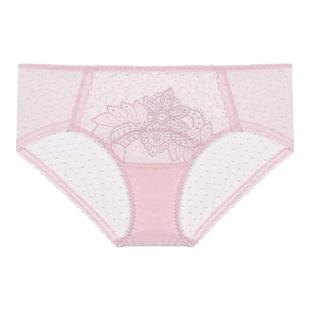 兰卡文魔法花园系列中腰三角裤新款内裤蕾丝刺绣LC22WJ1