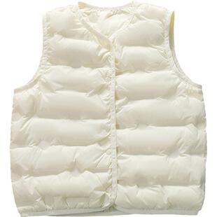 雅鹿儿童羽绒马甲男童女童宝宝羽绒背心学生轻薄款羽绒服内胆内穿