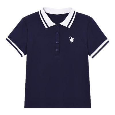 polo领正肩短袖t恤女夏季新款
