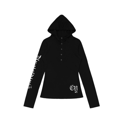 美式辣妹风连帽薄款显瘦卫衣女