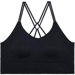 爱美丽时尚打底针织V领自带杯垫防凸点收副乳交叉美背吊带女夏季