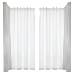 窗纱透光不透人贴粘式轨道免打孔安装卧室飘窗遮挡窗帘挂钩式纱帘