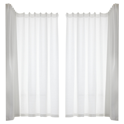 窗纱透光不透人自贴卧室飘窗窗帘