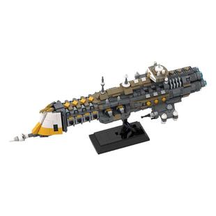 战锤40K月级巡洋舰积木MOC-178469哥特式战斗舰队拼插模型玩具男