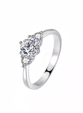 莫桑戒指三生石款钻1克拉