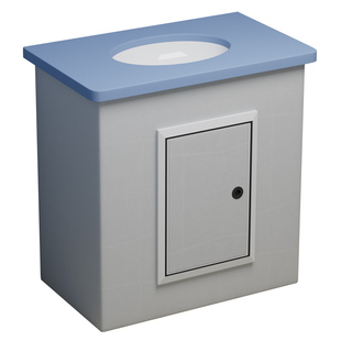 监狱谈话室防撞硅胶洗手台盆留置室洗漱面盆软包浴室柜陶瓷洗脸盆