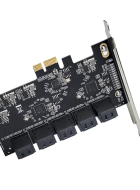 PCI-E转接SATA10口扩展卡台式机