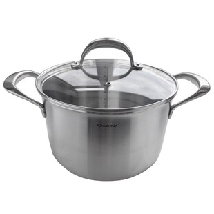 Chockmen18-10不锈钢煲汤锅炖煮锅家用24CM蒸锅热饭锅电磁炉可用