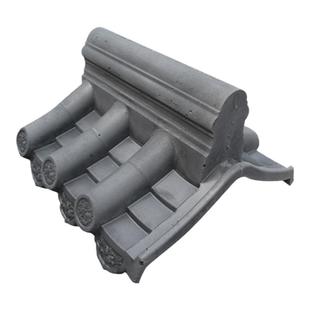 水泥一体围墙瓦中式围墙压顶墙头帽仿古水泥瓦青瓦古建墙头一体