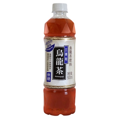 三得利无糖低糖500ml乌龙茶