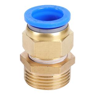 一寸DN25外螺纹20外丝15气动6分快插PC直通接头PU管12mm快速气管