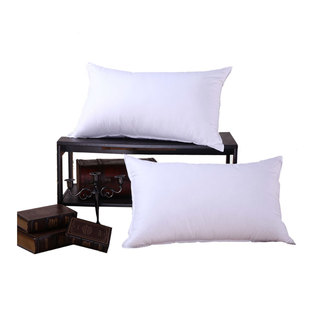 五星级酒店床上用品纯白宾馆全棉羽丝绒枕芯荞麦枕保健零压枕头芯